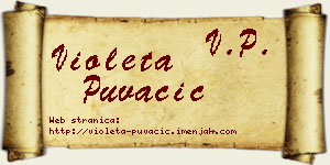 Violeta Puvačić vizit kartica